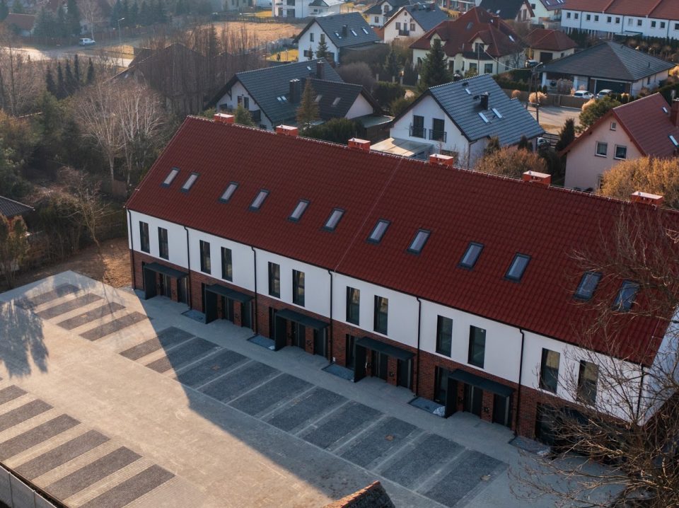 Osiedle Kilińskiego Park w Oławie widziane z lotu ptaka
